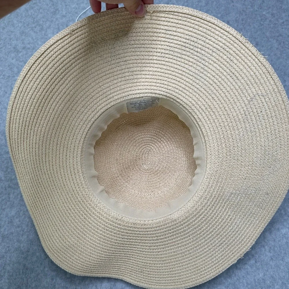 Nicole Marciano Women's Straw Hat Beach Pool Summer Do Not Disturb New